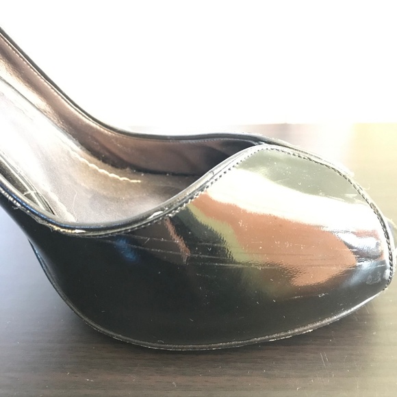 DVF Patent Leather Peep Toe High Heels Size 10 - Picture 3 of 8